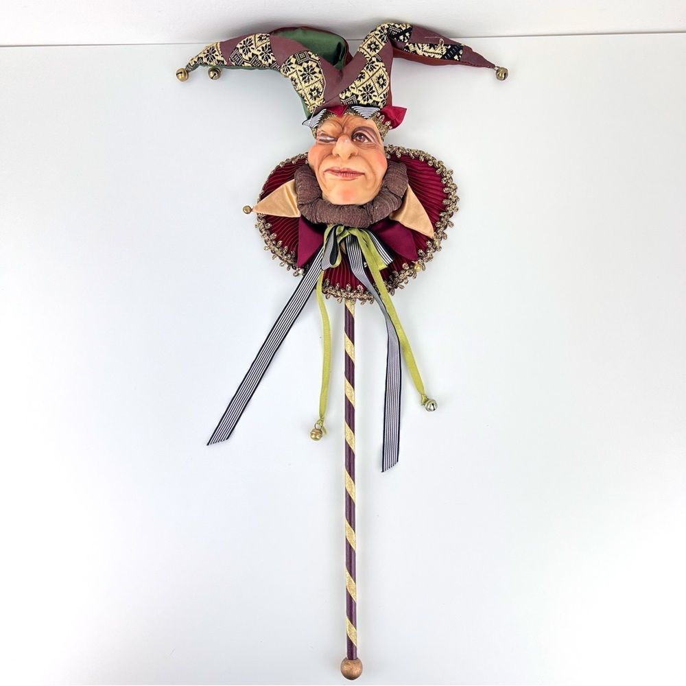 Katherine's Collection Wayne Kleski RARE Large 20" Jester On Stick
